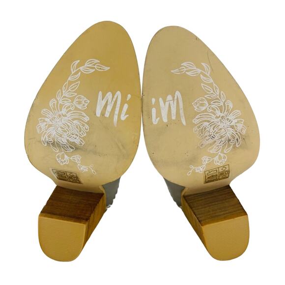 Mi.iM Paradise Women Gray Bootie Size 5.5 Faux Leather Cuban Heel Ankle Boot New - Picture 7 of 16